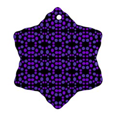 Dots Pattern Purple Ornament (snowflake)  by BrightVibesDesign