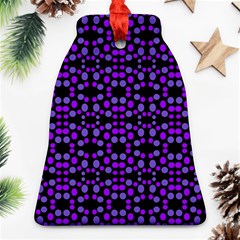 Dots Pattern Purple Ornament (bell)  by BrightVibesDesign