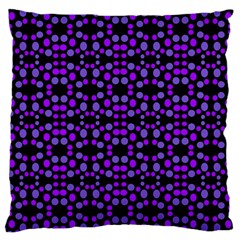 Dots Pattern Purple Large Cushion Case (two Sides) by BrightVibesDesign