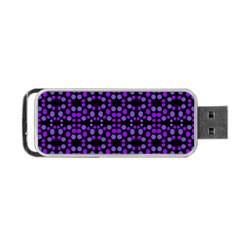 Dots Pattern Purple Portable Usb Flash (one Side) by BrightVibesDesign