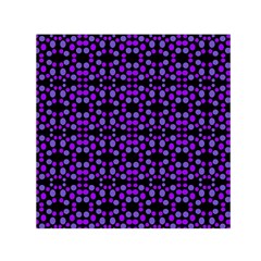 Dots Pattern Purple Small Satin Scarf (square)  by BrightVibesDesign