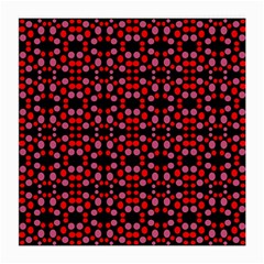 Dots Pattern Red Medium Glasses Cloth by BrightVibesDesign