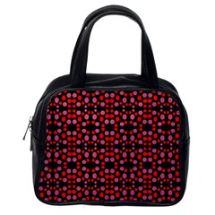 Dots Pattern Red Classic Handbags (one Side) by BrightVibesDesign