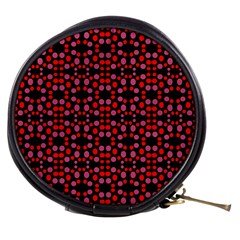 Dots Pattern Red Mini Makeup Bags by BrightVibesDesign