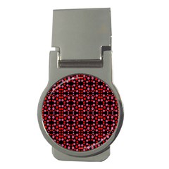 Dots Pattern Red Money Clips (round)  by BrightVibesDesign