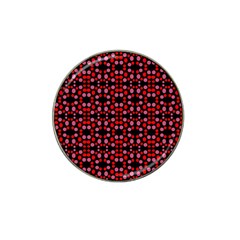 Dots Pattern Red Hat Clip Ball Marker by BrightVibesDesign