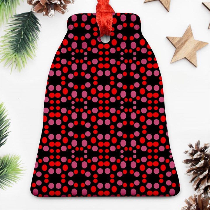 Dots Pattern Red Ornament (Bell) 