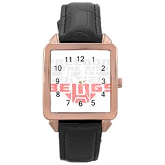 Freedom Is The Right Grunge Rose Gold Leather Watch  by justinwhitdesigns