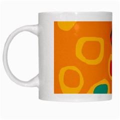 Orange Abstraction White Mugs by Valentinaart