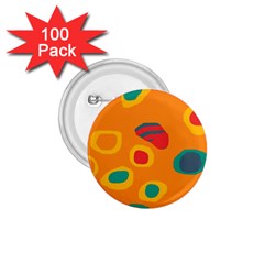 Orange Abstraction 1 75  Buttons (100 Pack)  by Valentinaart