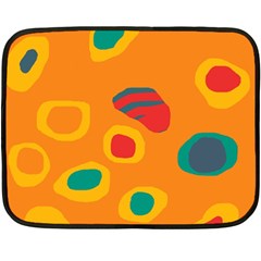 Orange Abstraction Fleece Blanket (mini) by Valentinaart