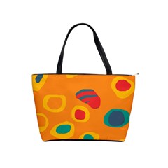 Orange Abstraction Shoulder Handbags by Valentinaart