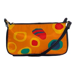 Orange Abstraction Shoulder Clutch Bags by Valentinaart