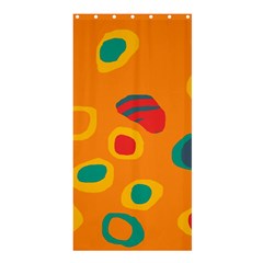 Orange Abstraction Shower Curtain 36  X 72  (stall)  by Valentinaart