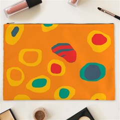 Orange Abstraction Cosmetic Bag (xxl)  by Valentinaart