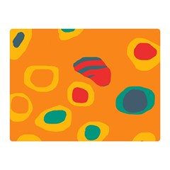 Orange Abstraction Double Sided Flano Blanket (mini)  by Valentinaart