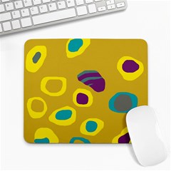 Yellow Abstraction Large Mousepads by Valentinaart