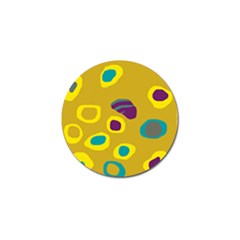 Yellow Abstraction Golf Ball Marker