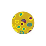 Yellow abstraction Golf Ball Marker Front