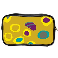 Yellow Abstraction Toiletries Bags 2-side by Valentinaart