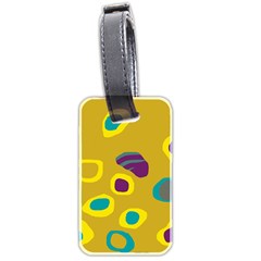 Yellow Abstraction Luggage Tags (two Sides) by Valentinaart