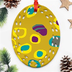 Yellow Abstraction Ornament (oval Filigree)  by Valentinaart