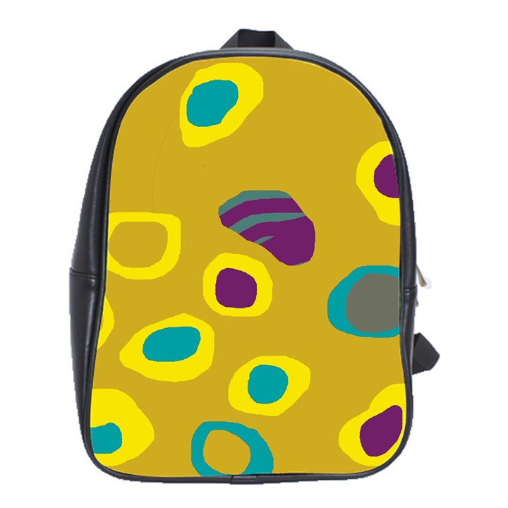 Yellow abstraction School Bags (XL) 