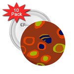 Orange abstraction 2.25  Buttons (10 pack)  Front