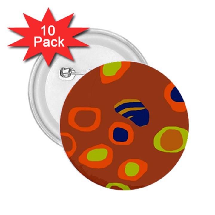 Orange abstraction 2.25  Buttons (10 pack) 