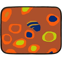 Orange Abstraction Fleece Blanket (mini) by Valentinaart