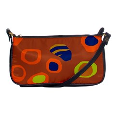 Orange Abstraction Shoulder Clutch Bags by Valentinaart