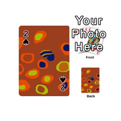 Orange Abstraction Playing Cards 54 (mini)  by Valentinaart