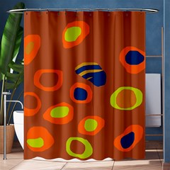 Orange Abstraction Shower Curtain 60  X 72  (medium)  by Valentinaart