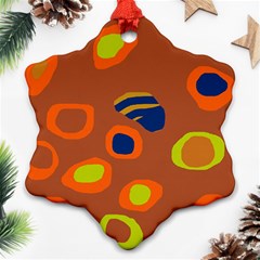 Orange Abstraction Ornament (snowflake) 