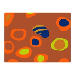 Orange Abstraction Double Sided Flano Blanket (mini)  by Valentinaart