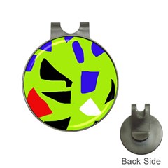 Green Abstraction Hat Clips With Golf Markers by Valentinaart