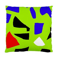 Green Abstraction Standard Cushion Case (two Sides) by Valentinaart