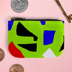 Green Abstraction Mini Coin Purses by Valentinaart