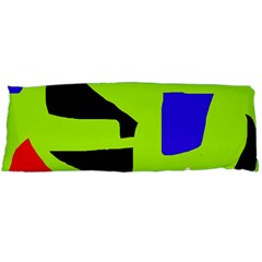 Green Abstraction Body Pillow Case (dakimakura) by Valentinaart