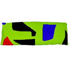 Green Abstraction Body Pillow Case Dakimakura (two Sides) by Valentinaart