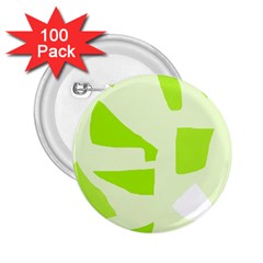 Green Abstract Design 2 25  Buttons (100 Pack)  by Valentinaart