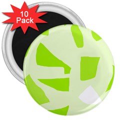 Green Abstract Design 3  Magnets (10 Pack)  by Valentinaart