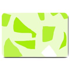 Green Abstract Design Large Doormat  by Valentinaart