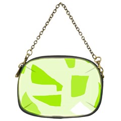 Green Abstract Design Chain Purses (one Side)  by Valentinaart