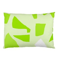 Green Abstract Design Pillow Case by Valentinaart