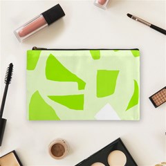 Green Abstract Design Cosmetic Bag (medium)  by Valentinaart