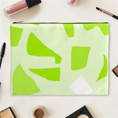 Green Abstract Design Cosmetic Bag (xl) by Valentinaart