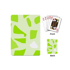 Green Abstract Design Playing Cards (mini)  by Valentinaart