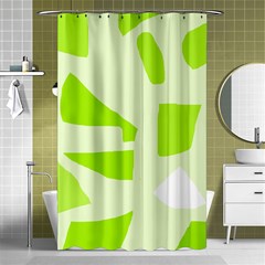 Green Abstract Design Shower Curtain 48  X 72  (small)  by Valentinaart