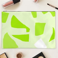 Green Abstract Design Cosmetic Bag (xxl)  by Valentinaart